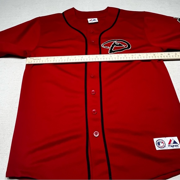 Majestic Arizona Diamondbacks Red Team Youth Jersey with Black Trim - Size 14/16 - Picture 9 of 13